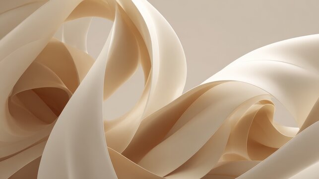 Abstract flowing fabric beige background