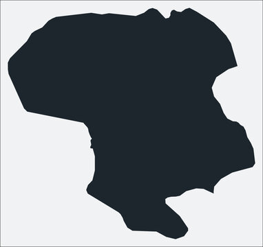 Zanjan, IR, Iran map. Just a simple border map. Shape of the region. Blank boundary outline. Vector illustration.