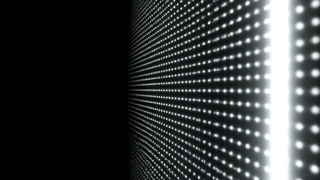 Abstract Glowing LED Screen Dots Background Pattern.