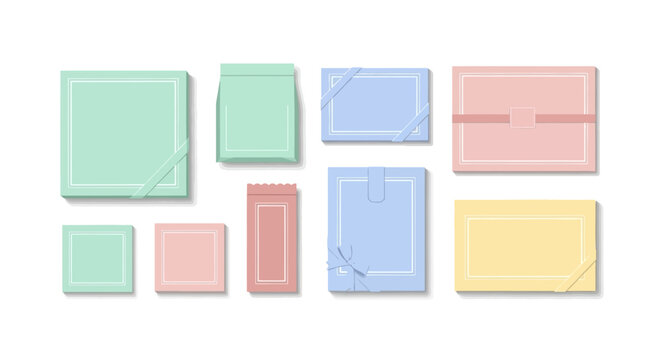 Colorful plastic card mockups.
