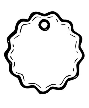 hand-drawn price tag SVG element