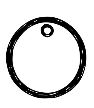 hand-drawn price tag SVG element