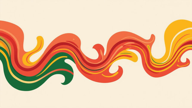 Vibrant wavy lines dance across a plain background in a graphic illustration.