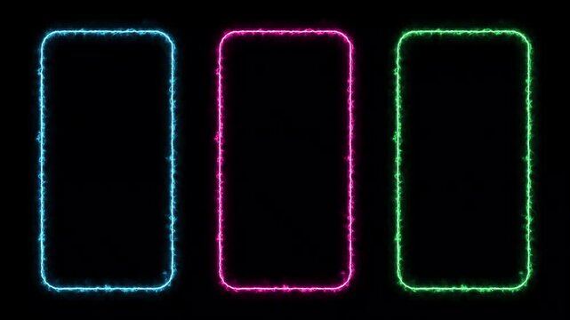 Flowing neon light streak forming smooth abstract motion background