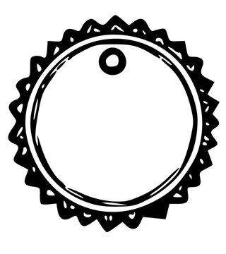 hand-drawn price tag SVG element
