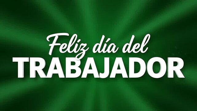 Celebration of labor day with stylized text on green background