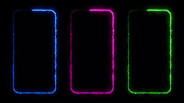 Bright neon light wave moving in colorful abstract background