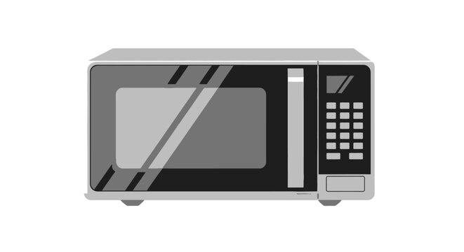 Modern Microwave Oven with Digital Display.