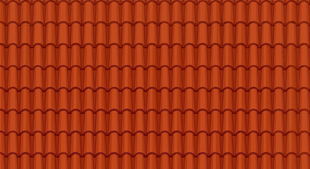 Naklejka premium Close-up view of a rusty red corrugated metal roof with repeating wave pattern