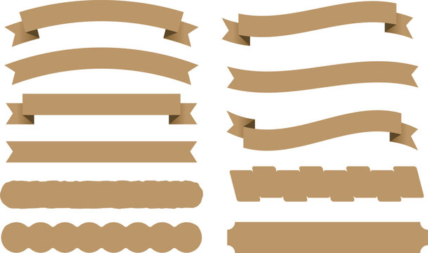 装飾用リボンのフレームのセット（Set of decorative ribbon frames）
