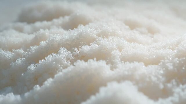 Closeup of granular white substance