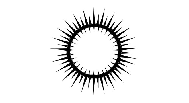 Black eyelash extensions circular design.
