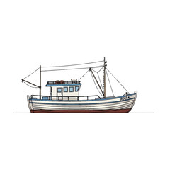 Fishing Boat Watercraft Vessel Ship. © arlisa
