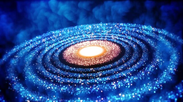 Futuristic digital interface Podium hologram tech technology circle cyberpunk effect digital. Game podium hologram light hud 3d Flow data code. matrix. science artificial intelligence AI deep learning