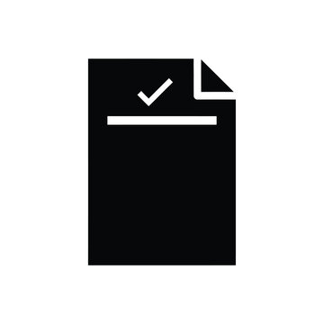 Black document with check mark.