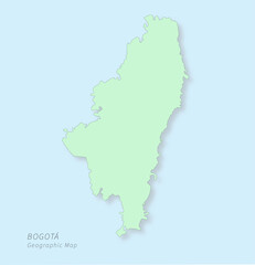 Obraz premium Bogotá Colombia Geographic Map Minimal Clean City Shape Vector
