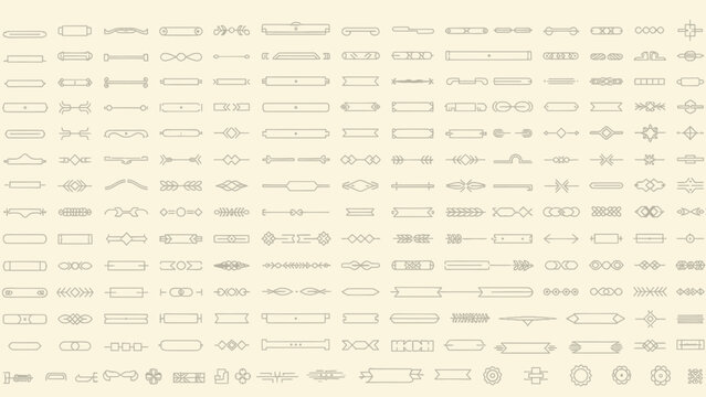 Collection of Diverse Geometric Shapes and Frames for Design Elements.
