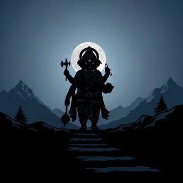 Silhouette of Lord Shiva.