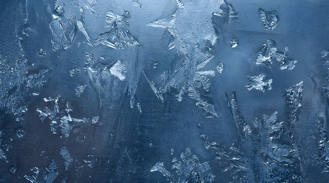 frozen water on window