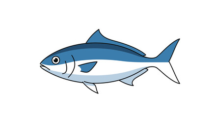 Fototapeta premium Blue and white colored fish swimming.