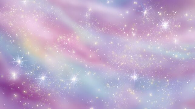 Unicorn colorful background, rainbow pattern, glitter vector texture, pastel fantase design, universe holographic style.
