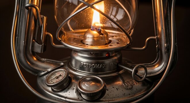 Vintage oil lamp illumination