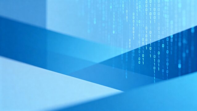 Blue abstract digital binary code
