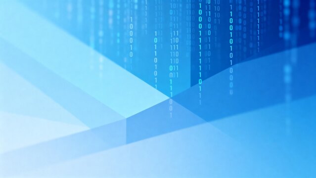 Abstract blue binary code background