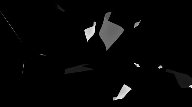 White paper falling from above overlay, black background, Flying White Paper in the Wind With Luma Matte,
Pages falling white paper book literature business school 4k