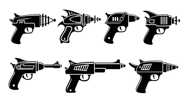Retro Sci-Fi Ray Guns Collection: Vintage Futuristic Blasters