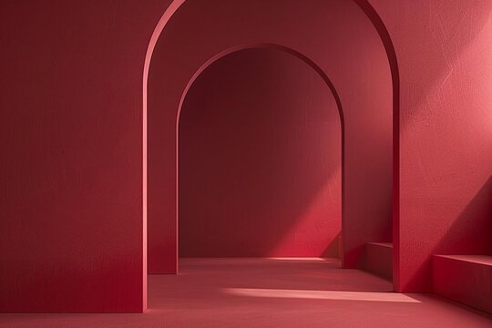 red door in the dark