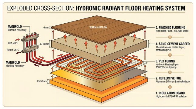 Radiant Floor Heating System Layers