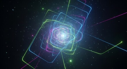Abstract geometric light trails