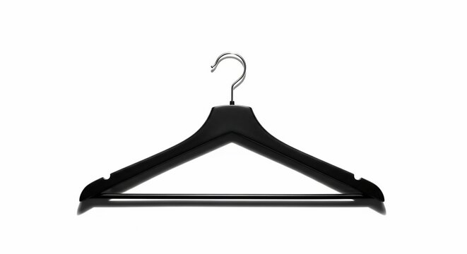 Black wooden clothes hanger