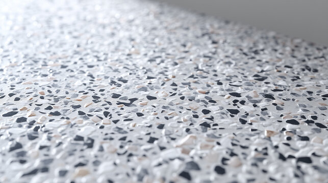 Granite countertop texture detail with assorted specks and subtle shading, modern surface and home design