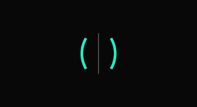 Minimalist cyan loading spinner animation