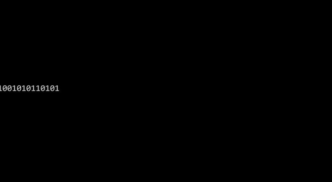 Binary code stream digital data animation