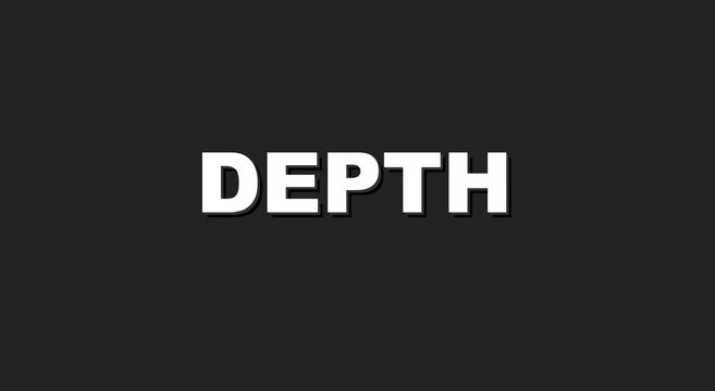 Depth typography motion concept animation