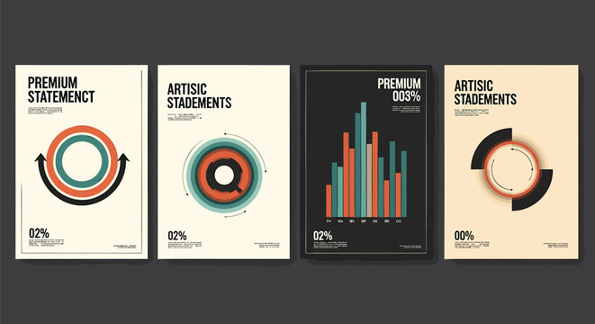 Infographic templates, statement graphics, premium data charts, business analytics