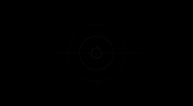 Digital target reticle hud overlay animation