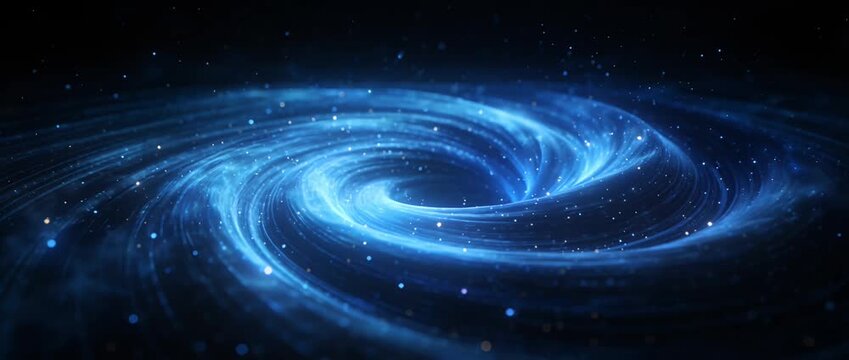 Blue vortex glowing swirl cosmic spiral galaxy background space nebula star field light trail abstract energy scene tunnel blue vortex swirl glowing spiral galaxy cosmic energy space nebula star