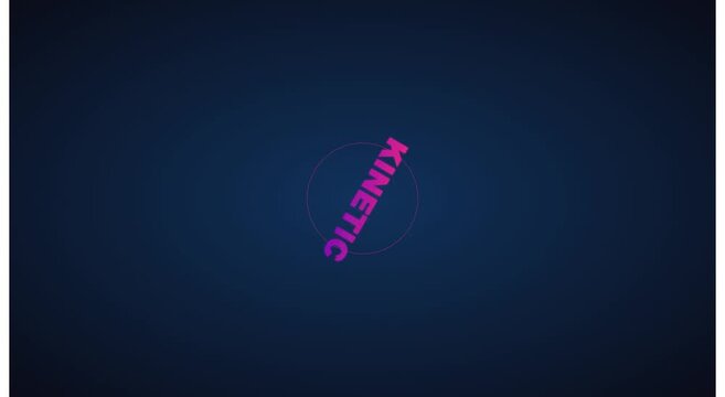 Kinetic typography rotating text animation