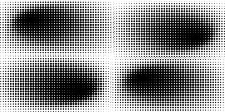 Wave halftone pattern. Halftone dots background