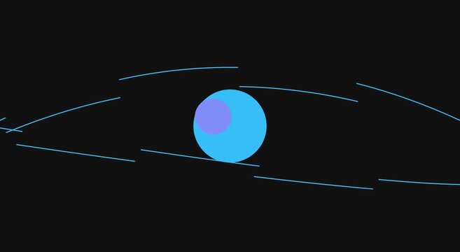 Minimalist abstract motion eye animation