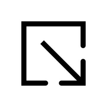 Intuitive minimize resize icon for responsive screen layout control and window management interfaces.