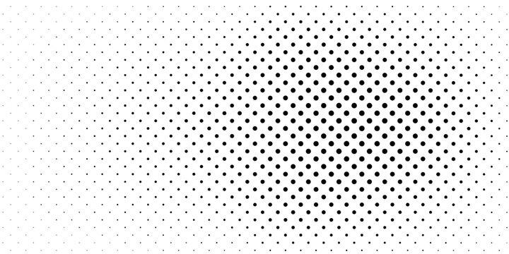 Dotted halftone texture background. Vanishing grunge gritty noise wallpaper. Monochrome pop art gradient overlay. Weathered pixelated raster comic backdrop. Vector bitmap fading subtle surface