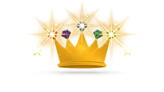 A dazzling golden crown Animation Vector Business Icon Set, symbolizing premium achievement, success, and leadership, perfect for a conceptual design asset