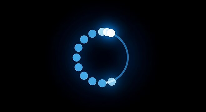 Spinning Blue Circle - A Modern Loading Animation.