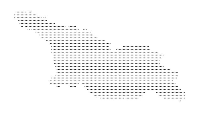Georgia Country Map Vector Illustration with dotted, Border, and Filled Shape Featuring Caucasus Region and Tbilisi Capital for Travel, Cartography, Atlas, and Modern Geographic Design Use