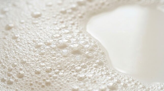 Liquid soap foam bubbles close up texture